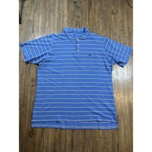 B. Draddy Charlotte Country Club Polo Golf Shirt Men's XL Striped Cotton